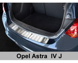 Накладка на бампер с ребрами Opel Astra 4 J Hatchback (2013-...)