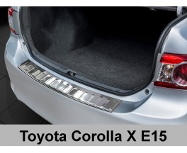 Накладка на бампер с загибом Toyota Corolla X E15 (2010-2013)