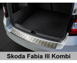 Накладка на бампер с загибом Skoda Fabia 3 (2015-...)