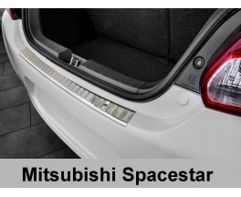 Накладка на бампер с загибом Mitsubishi Space Star (2014-...)