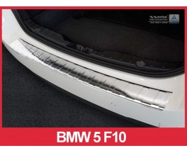 защитная накладка на бампер с загибом BMW 5 F10 (матовая)