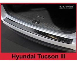 Защитная накладка на задний бампер Hyundai Tucson III черная