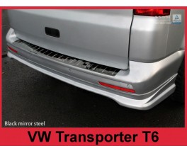 Защитная накладка на задний бампер Volkswagen Transporter T5, T6 черная 