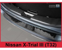 Защитная накладка на задний бампер Nissan X-Trial III (T32) черная 