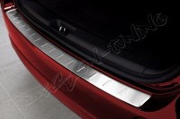 Накладка на бампер с ребрами Hyundai Santa Fe (2011-2012)