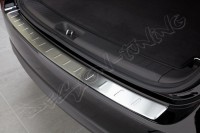 Накладка на бампер с ребрами Hyundai Santa Fe (2011-2012)