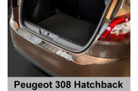 Накладка на бампер с загибом Peugeot 308 Hatchback (2013-...)