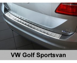 Накладка на бампер с загибом Volkswagen Golf Sportsvan (2014-...)