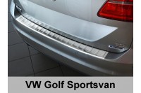 Накладка на бампер с загибом Volkswagen Golf Sportsvan (2014-...)