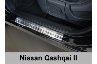 Накладки на пороги Nissan Qashqai II (2014-...)