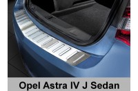 Накладка на бампер с ребрами Opel Astra 4 J Sedan (2012-...)