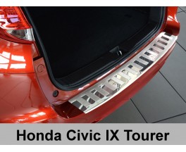 Накладка на бампер с загибом Honda Civic Tourer (2014-...)