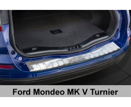 Накладка на бампер с загибом Ford Mondeo MK5 Kombi (2014-...)