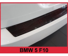 Накладка на бампер BMW 5 F10 Carbon (red)