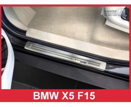 Накладки на пороги из нержавеющей стали BMW X5 F15 полированные