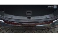 Накладка на бампер с загибом Mercedes E W213 Carbon (red) Sedan