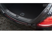 Накладка на бампер с загибом Mercedes E W213 Carbon (red) Sedan