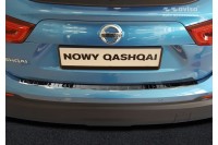 Защитная накладка на бампер с загибом Nissan Qashqai 2 FL 