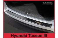 Защитная накладка на задний бампер Hyundai Tucson III черная