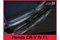 Защитная накладка на задний бампер Honda CR-V IV (черная) 