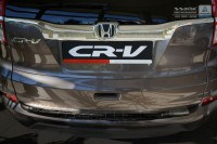 Защитная накладка на задний бампер Honda CR-V IV (черная) 